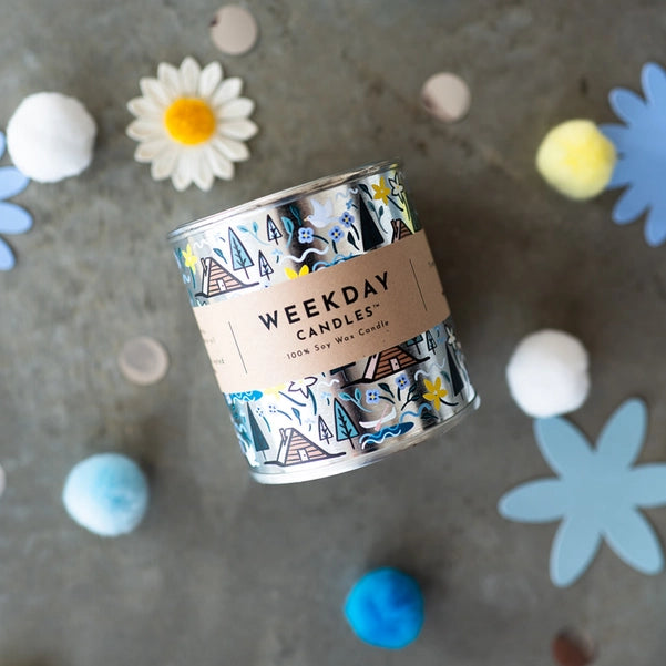Floral Paint Tin Candles
