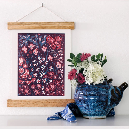 Crysanthemums and Phlox Print