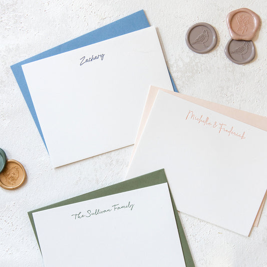 P.S. Letterpress Stationery - Casual Script