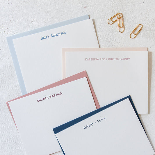 P.S. Letterpress Stationery - Contemporary Block