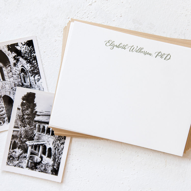 P.S. Letterpress Stationery - Contemporary Script