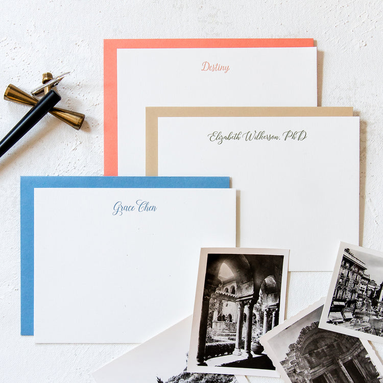 P.S. Letterpress Stationery - Contemporary Script