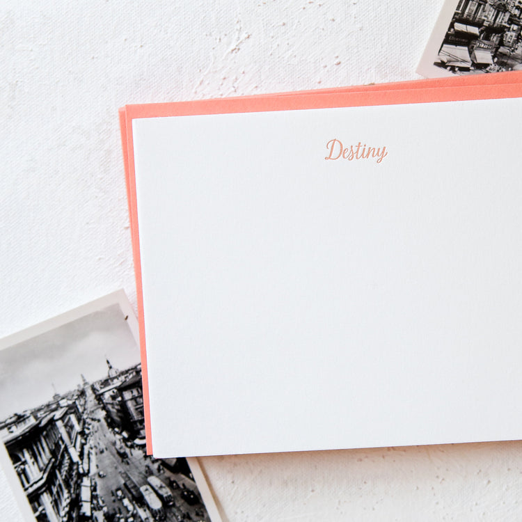 P.S. Letterpress Stationery - Contemporary Script