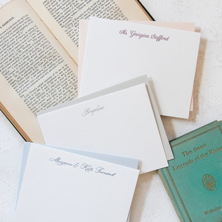 P.S. Letterpress Stationery - Formal Script