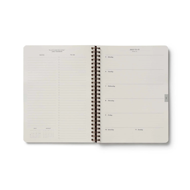 2027 Sage Hydrangea 12-Month Softcover Spiral Planner