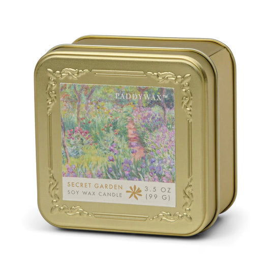 Monet Secret Garden Impressionist Candle Tin