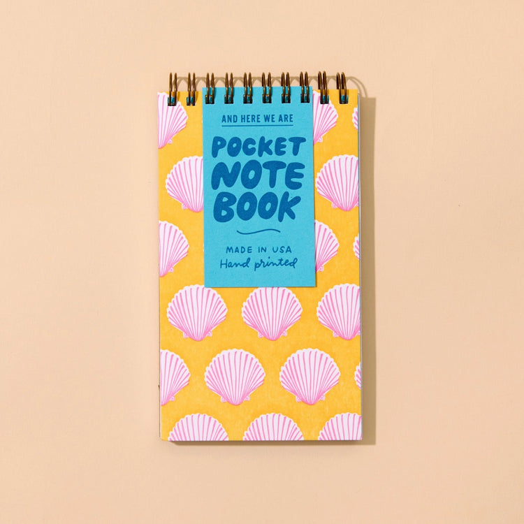 Pink Shells Letterpress Pocket-Size Spiral Notebook