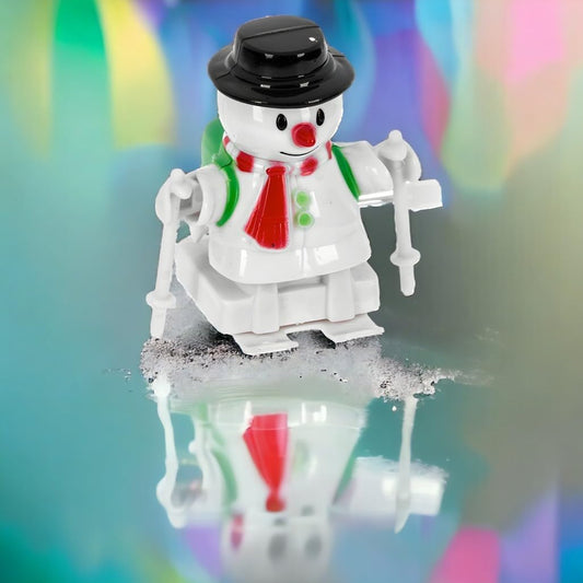 Wind-Up Skiing Snowman