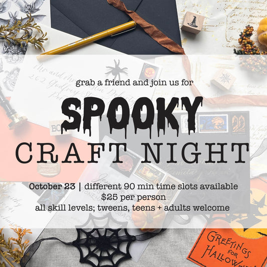 10/23 | DIY Letterpress Spooky Craft Night