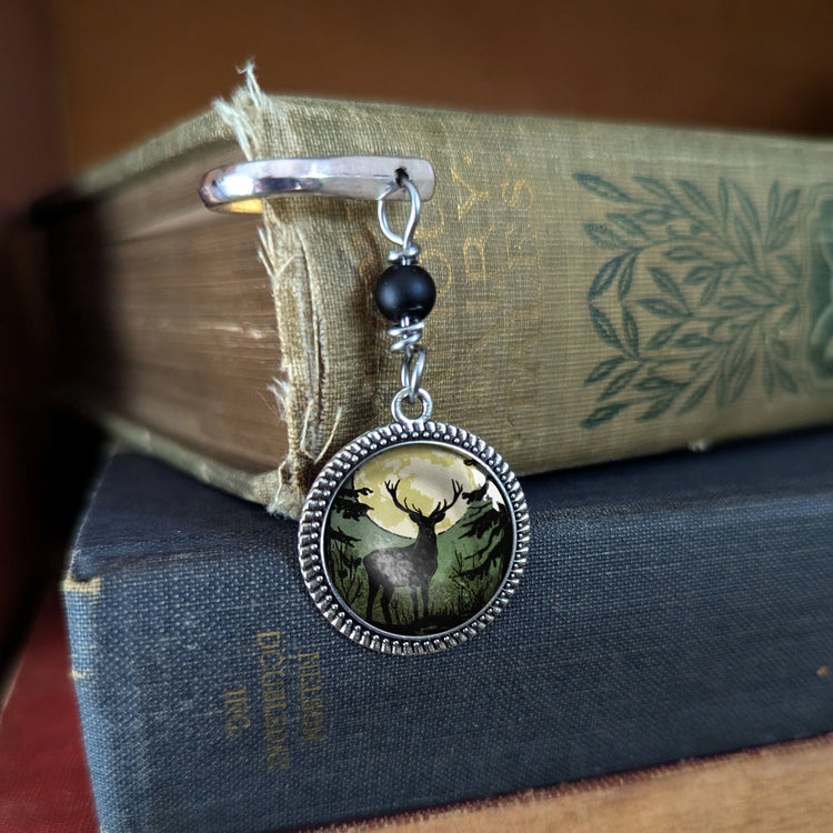 Moonlit Stag Metal Bookmark
