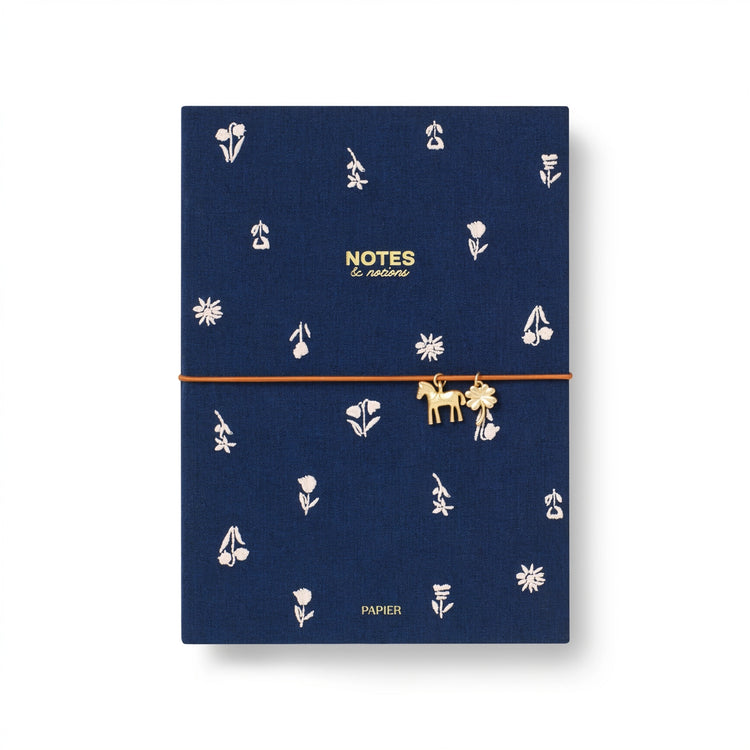 Twilight Blooms Fabric Lined Notebook