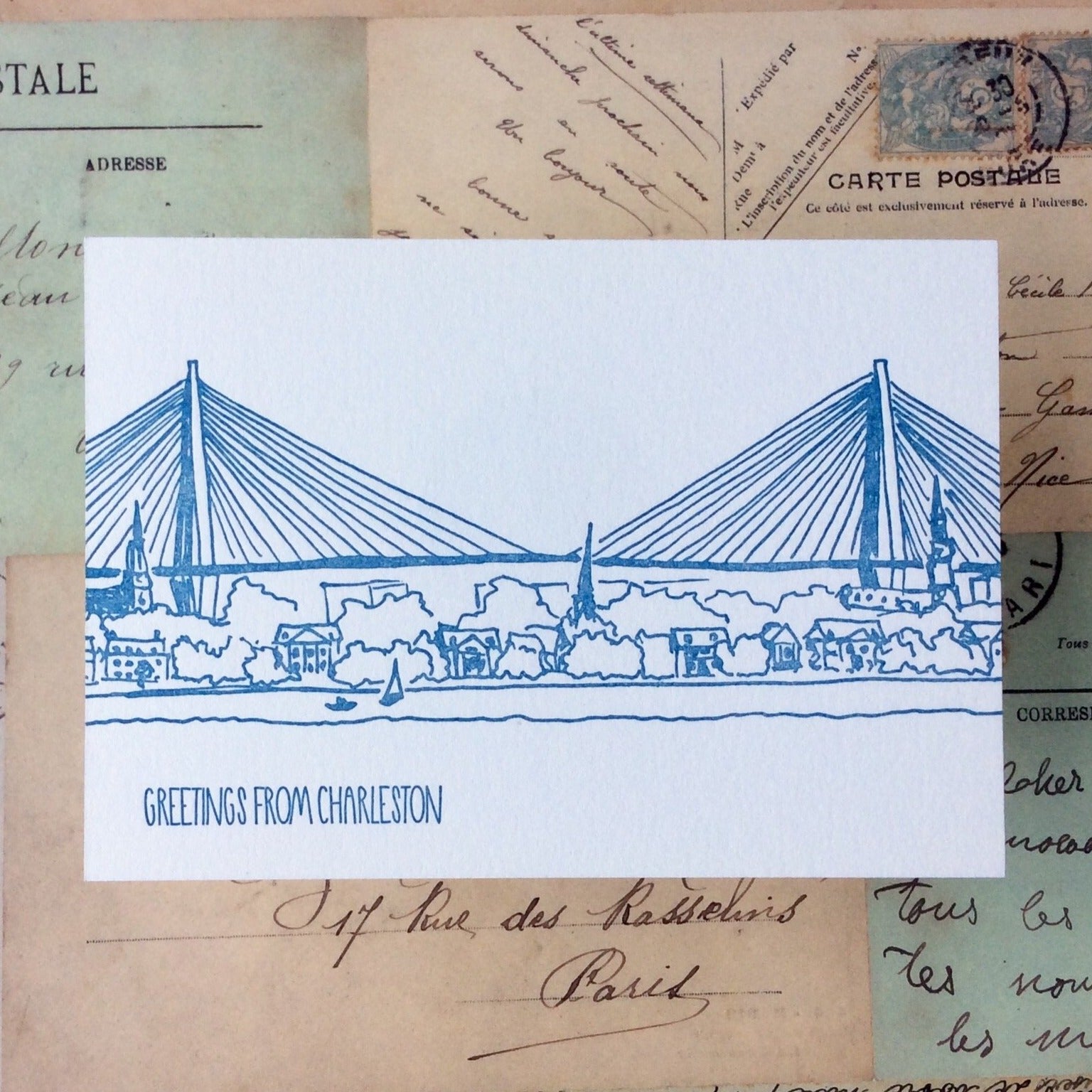 Charleston Letterpress Postcard Pack