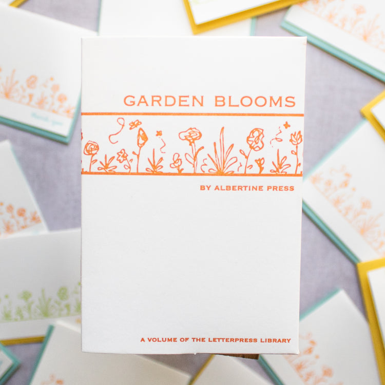Garden Blooms Letterpress Library