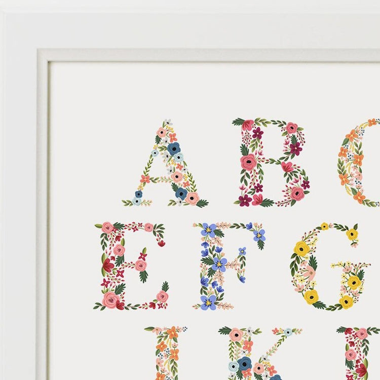 Blooming Alphabet Print