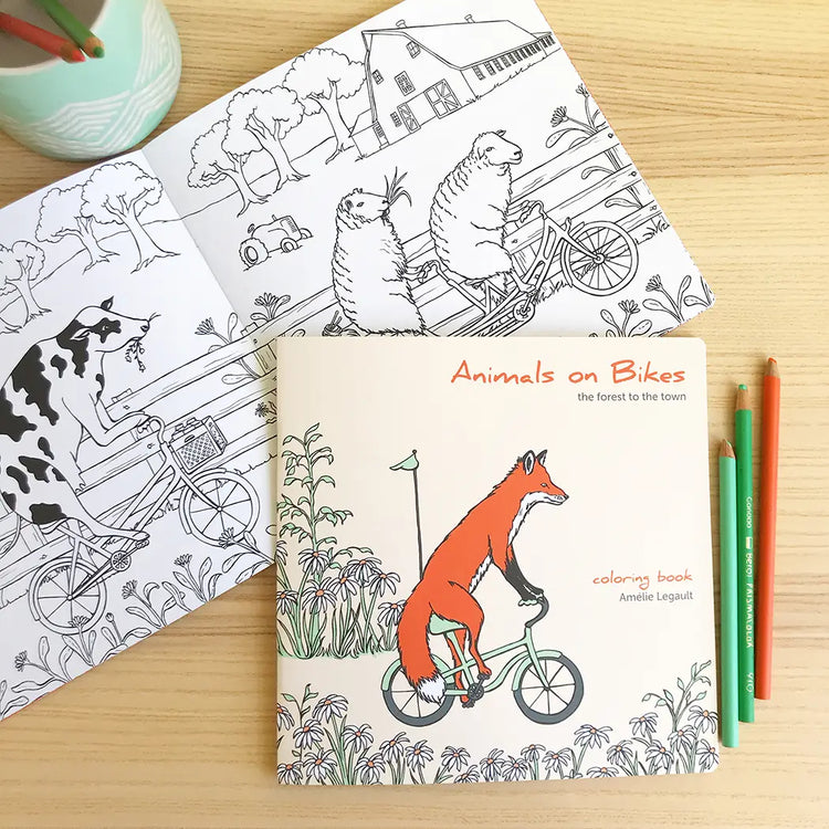 Animals on Bikes Coloring Books