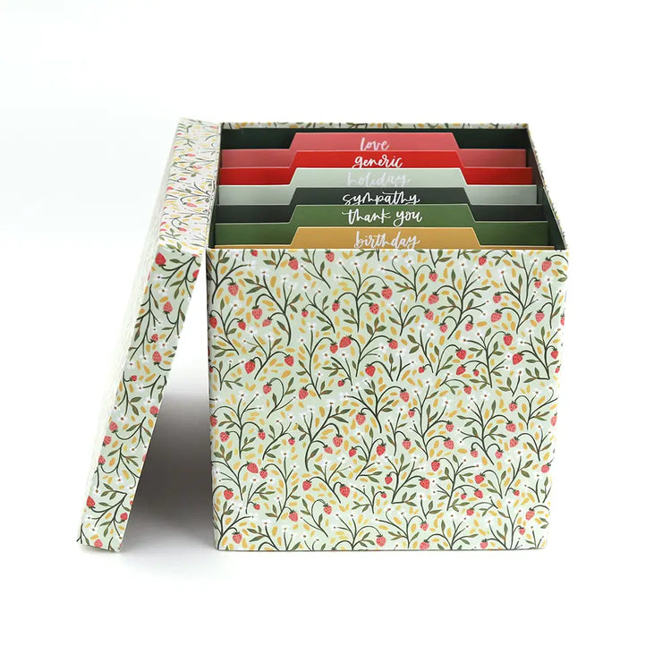 Strawberry Meadow Greeting Card Container