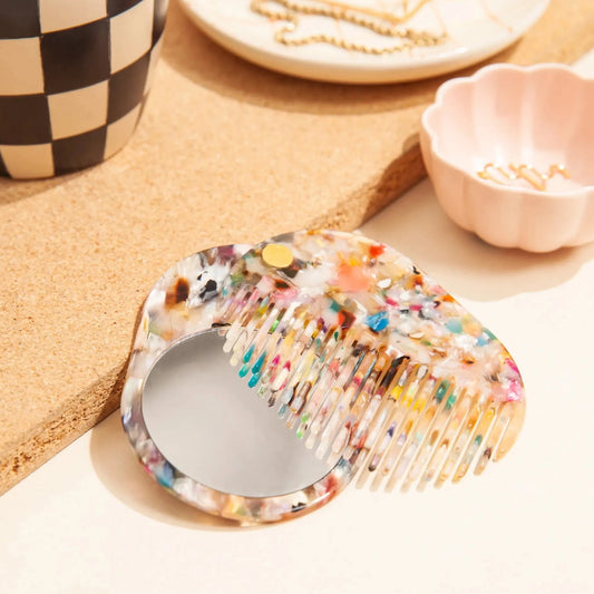 2 in 1 Pocket Comb Mirror