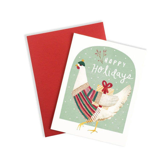 Happy Holidays Hen Single Card