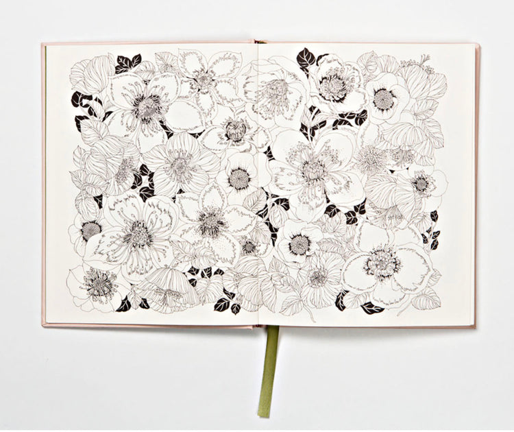 Flower Year Coloring Book
