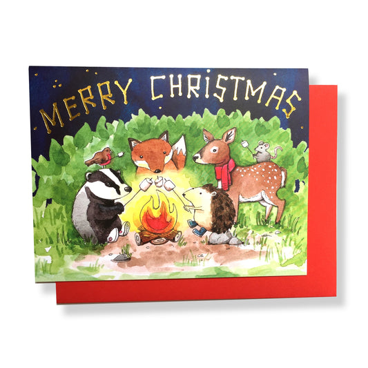 Christmas Campfire Single Card